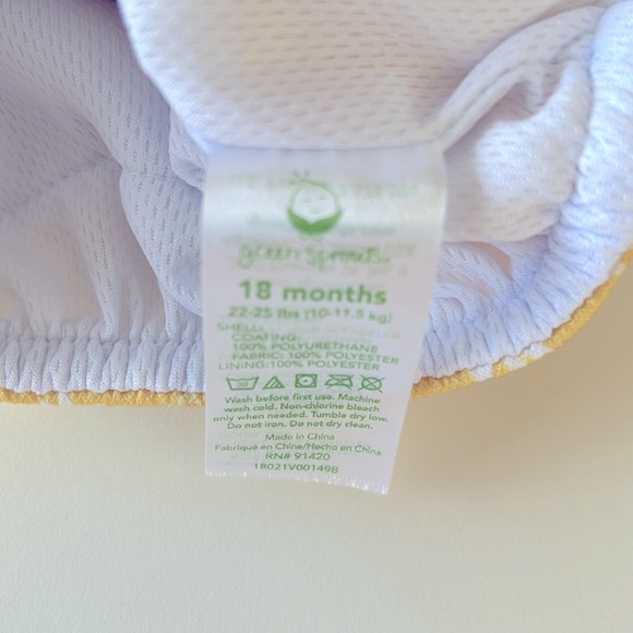 New I-Play Swimsuit Diaper 18 Months Yellow Daisy - Picture 5 of 6